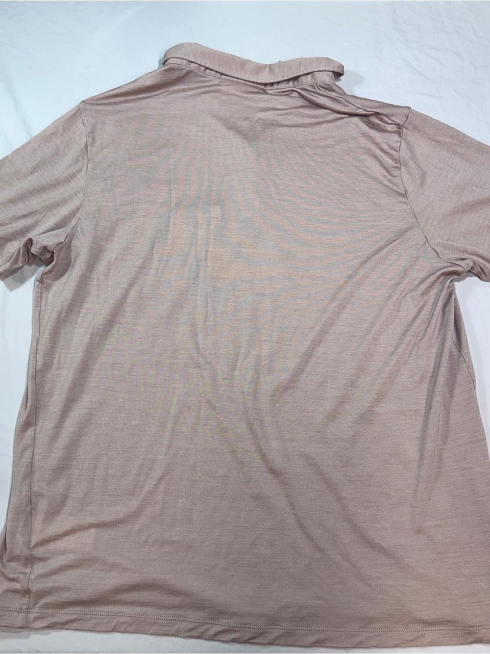 Icebreaker Polo Shirt Cool Lite Size XL Merino Wool Blend Tan - Picture 6 of 6